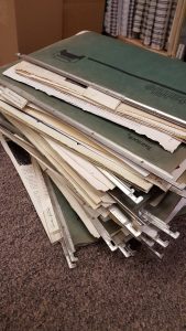 An image of stacked files of cuttings.