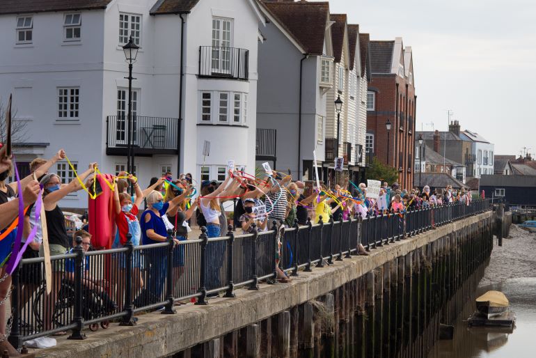 River Colne protest, courtesy of Gurpreet Kaur
